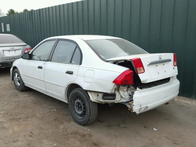 2HGES16581H537187 - 2001 HONDA CIVIC LX WHITE photo 3