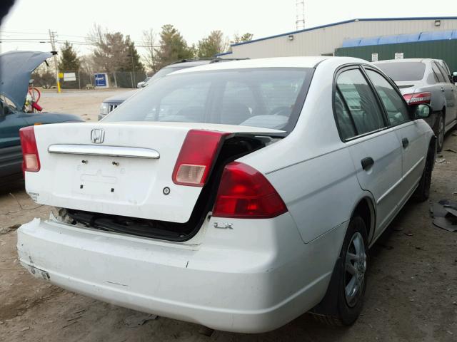 2HGES16581H537187 - 2001 HONDA CIVIC LX WHITE photo 4