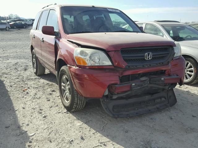 2HKYF18704H522595 - 2004 HONDA PILOT EXL MAROON photo 1