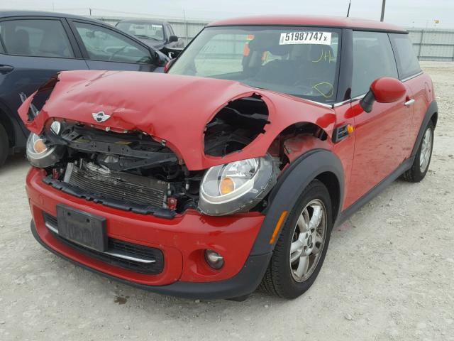 WMWSU3C50CT542768 - 2012 MINI COOPER RED photo 2