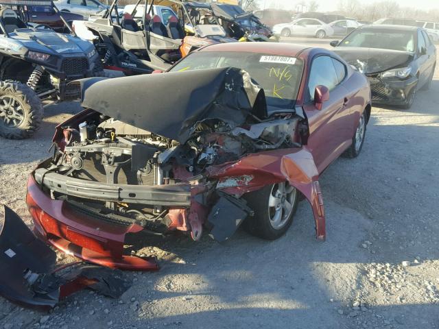 KMHHM65D06U211959 - 2006 HYUNDAI TIBURON GS RED photo 2