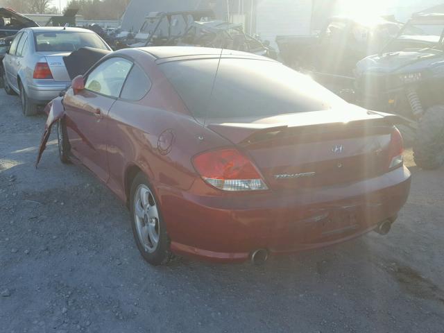 KMHHM65D06U211959 - 2006 HYUNDAI TIBURON GS RED photo 3