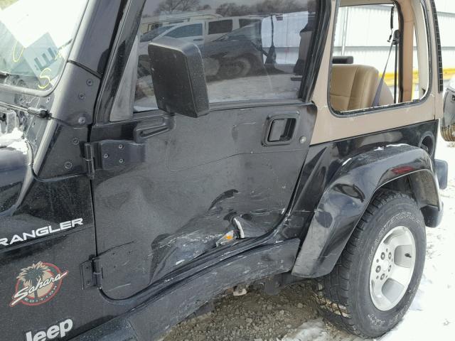 1J4FA59S82P704959 - 2002 JEEP WRANGLER / BLACK photo 9