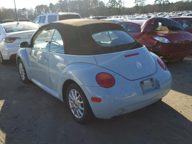 3VWCM31Y84M321744 - 2004 VOLKSWAGEN NEW BEETLE 蓝色 照片 3