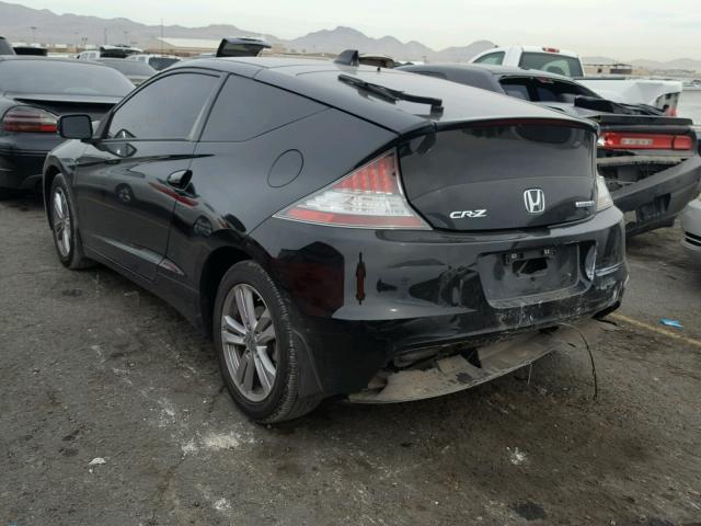 JHMZF1C42CS000759 - 2012 HONDA CR-Z BLACK photo 3