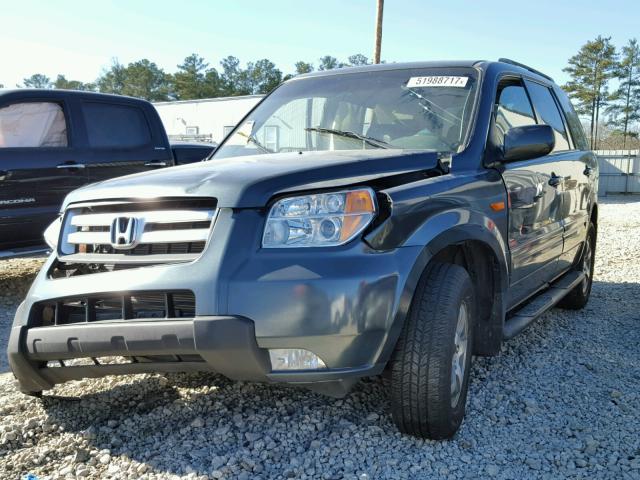 5FNYF28526B045870 - 2006 HONDA PILOT EX BLUE photo 2