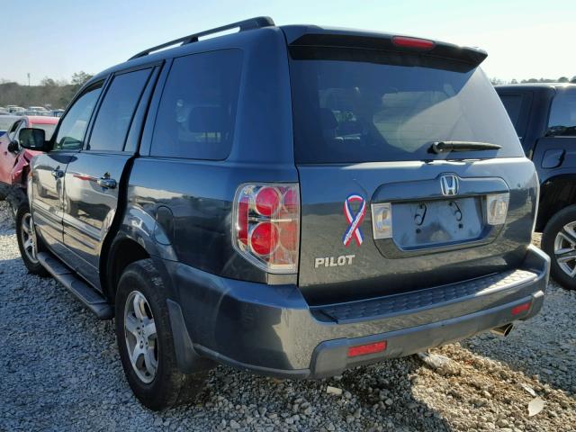 5FNYF28526B045870 - 2006 HONDA PILOT EX BLUE photo 3