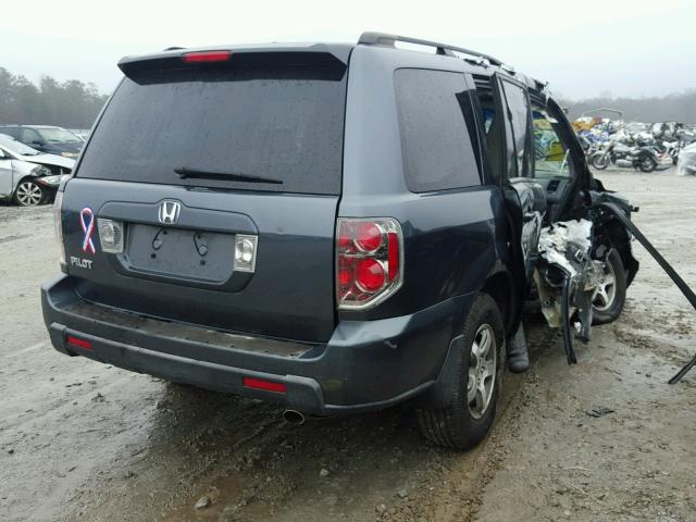 5FNYF28526B045870 - 2006 HONDA PILOT EX BLUE photo 4