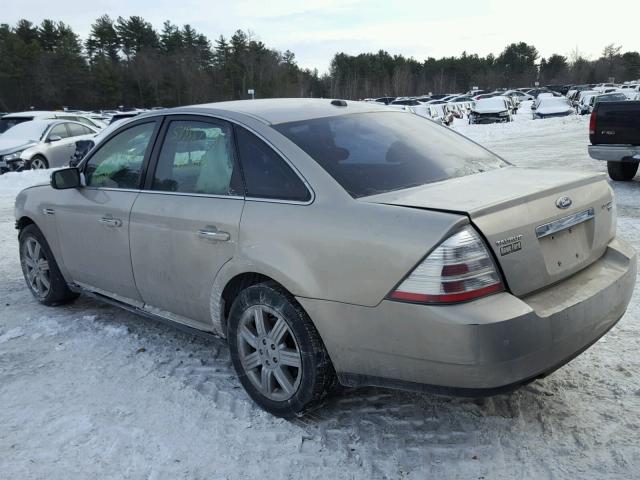 1FAHP28W09G104985 - 2009 FORD TAURUS LIM BEIGE photo 3