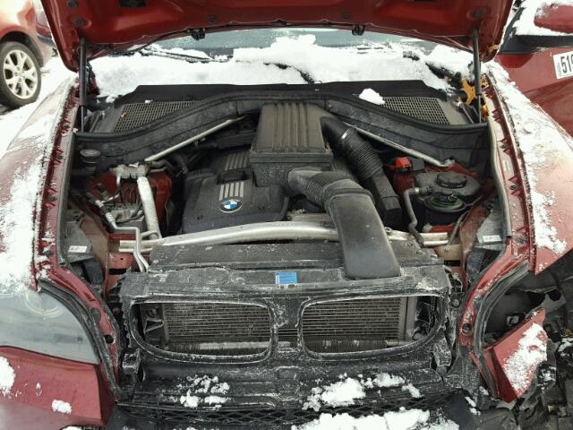 5UXFE4C50AL379767 - 2010 BMW X5 XDRIVE3 RED photo 7