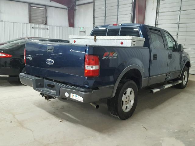 1FTPW14545FA65995 - 2005 FORD F150 SUPER BLUE photo 4