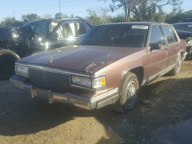 1G6CB5154J4326637 - 1988 CADILLAC FLEETWOOD BURGUNDY photo 2