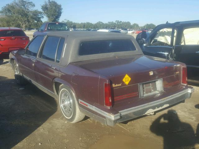 1G6CB5154J4326637 - 1988 CADILLAC FLEETWOOD BURGUNDY photo 3