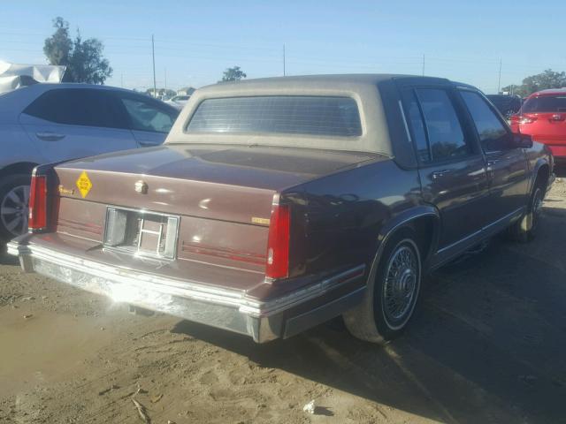 1G6CB5154J4326637 - 1988 CADILLAC FLEETWOOD BURGUNDY photo 4