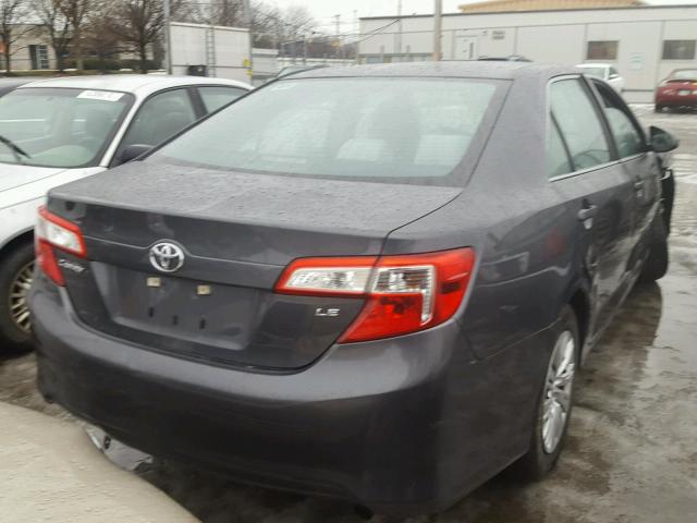 4T1BF1FK9CU014039 - 2012 TOYOTA CAMRY BASE GRAY photo 4