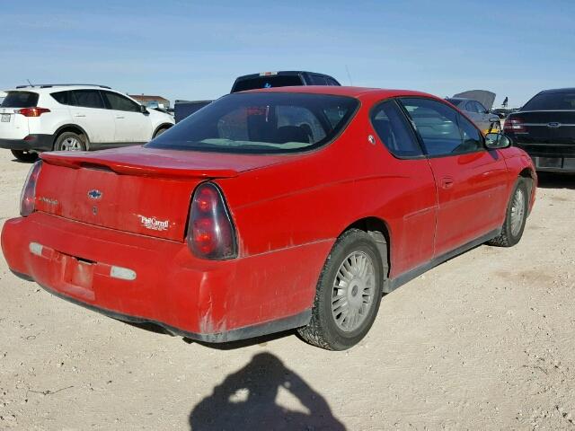 2G1WW12E7Y9194706 - 2000 CHEVROLET MONTE CARL RED photo 4