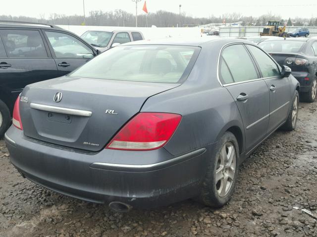 JH4KB16678C003328 - 2008 ACURA RL GRAY photo 4