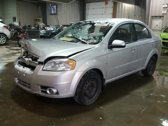 KL1TG56E29B314461 - 2009 CHEVROLET AVEO LT SILVER photo 2