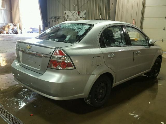 KL1TG56E29B314461 - 2009 CHEVROLET AVEO LT SILVER photo 4