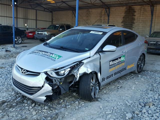 KMHDH4AH9GU488983 - 2016 HYUNDAI ELANTRA SE SILVER photo 2