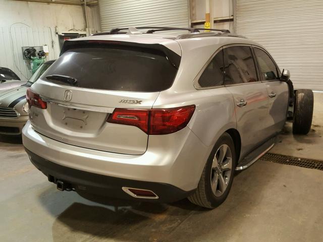 5FRYD3H21EB004113 - 2014 ACURA MDX SILVER photo 4