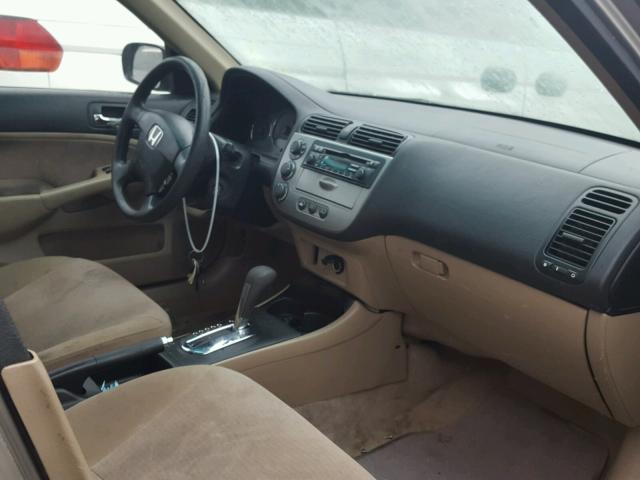 JHMES96643S022431 - 2003 HONDA CIVIC HYBR BROWN photo 5