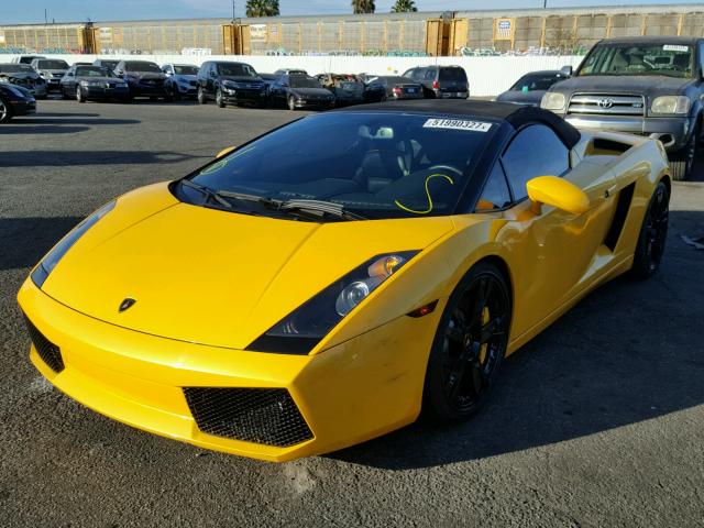 ZHWGU22T16LA03934 - 2006 LAMBORGHINI GALLARDO S YELLOW photo 2