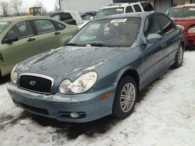 KMHWF25S34A090738 - 2004 HYUNDAI SONATA GL BLUE photo 2