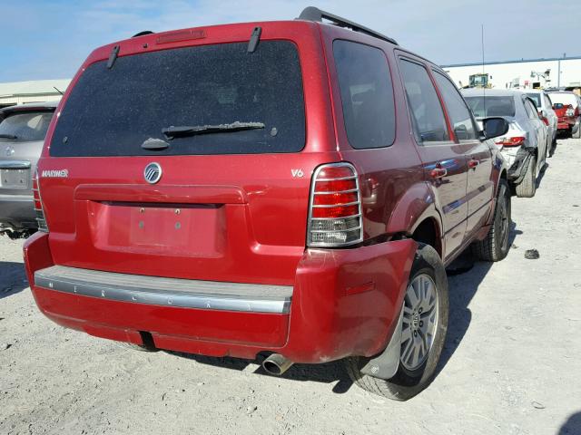 4M2YU81127KJ14376 - 2007 MERCURY MARINER LU MAROON photo 4