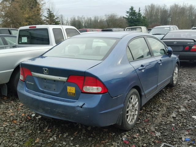 19XFA16539E007299 - 2009 HONDA CIVIC LX BLUE photo 4