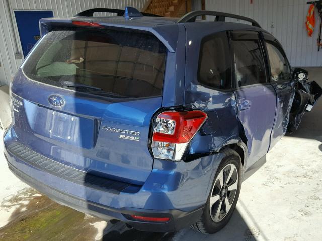 JF2SJAEC4HH595898 - 2017 SUBARU FORESTER 2 BLUE photo 4