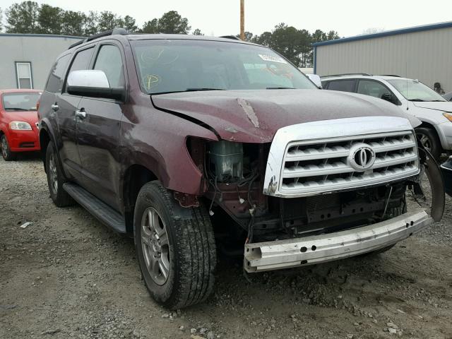 5TDZY68AX8S004940 - 2008 TOYOTA SEQUOIA LI BURGUNDY photo 1