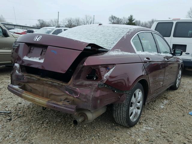 1HGCP26879A099524 - 2009 HONDA ACCORD EXL MAROON photo 4