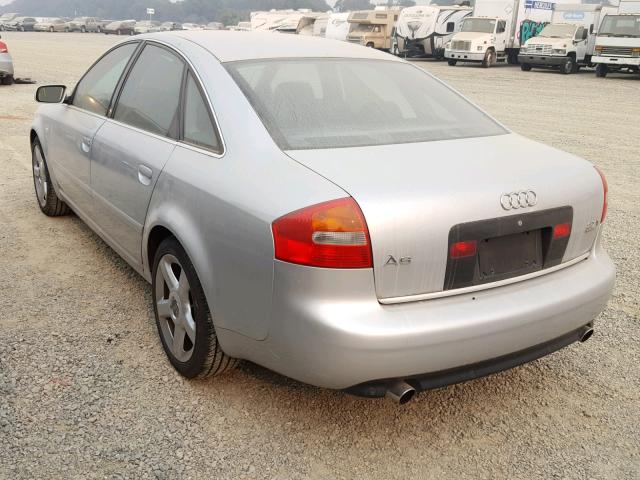 WAULD64B73N020444 - 2003 AUDI A6 2.7T QU SILVER photo 3