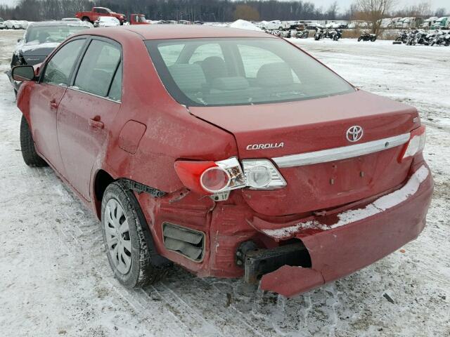 2T1BU4EE3DC997919 - 2013 TOYOTA COROLLA BA RED photo 3