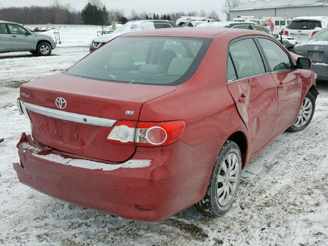 2T1BU4EE3DC997919 - 2013 TOYOTA COROLLA BA RED photo 4