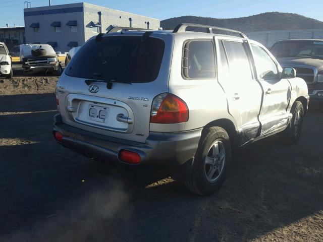 KM8SC73D63U406350 - 2003 HYUNDAI SANTA FE G SILVER photo 4