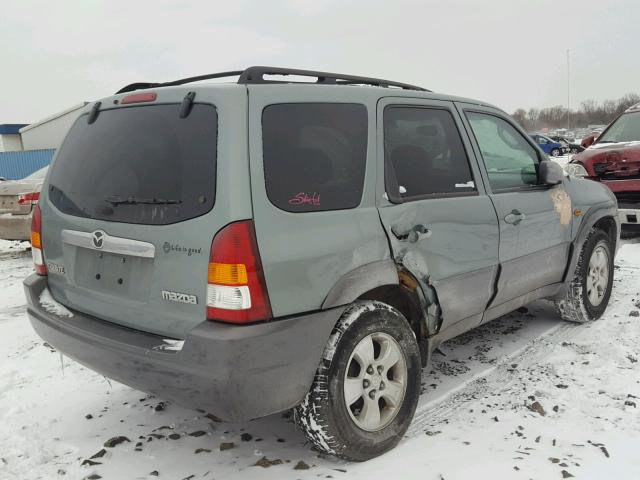 4F2CZ96104KM07706 - 2004 MAZDA TRIBUTE ES TEAL photo 4