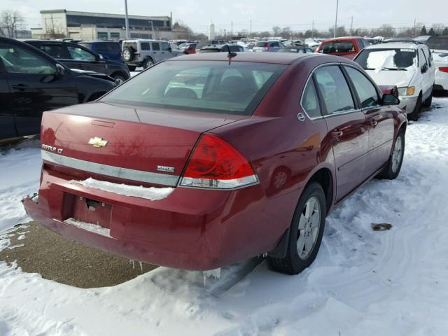 2G1WT58K981333942 - 2008 CHEVROLET IMPALA LT BURGUNDY photo 4