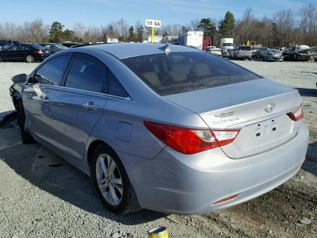 5NPEC4AC9BH177987 - 2011 HYUNDAI SONATA SE BLUE photo 3