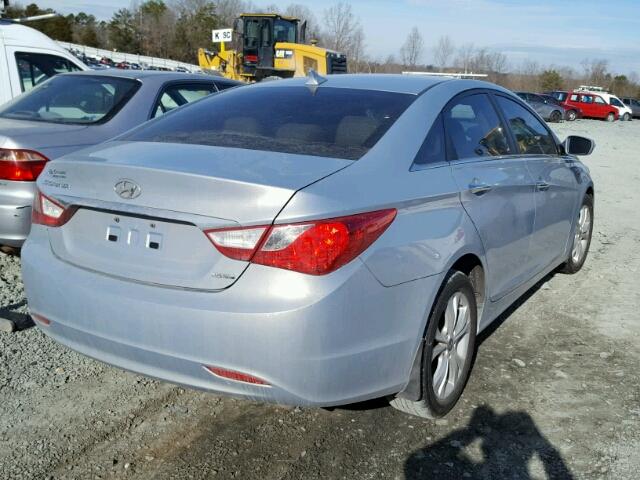 5NPEC4AC9BH177987 - 2011 HYUNDAI SONATA SE BLUE photo 4