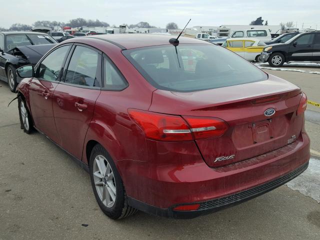 1FADP3F27HL205712 - 2017 FORD FOCUS SE RED photo 3