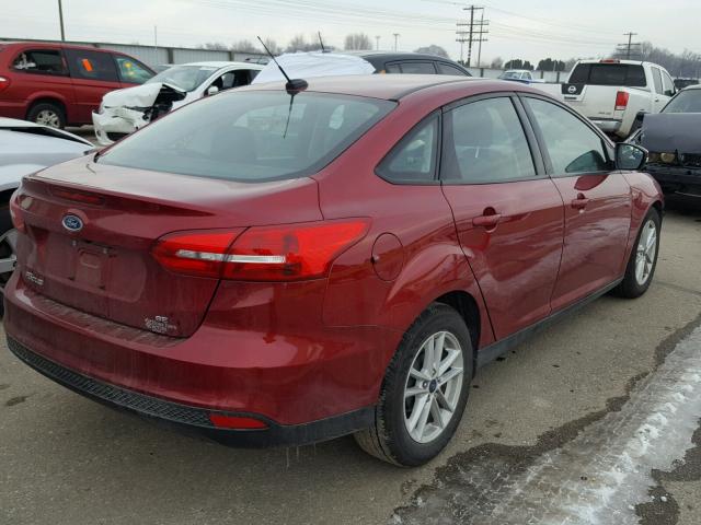 1FADP3F27HL205712 - 2017 FORD FOCUS SE RED photo 4