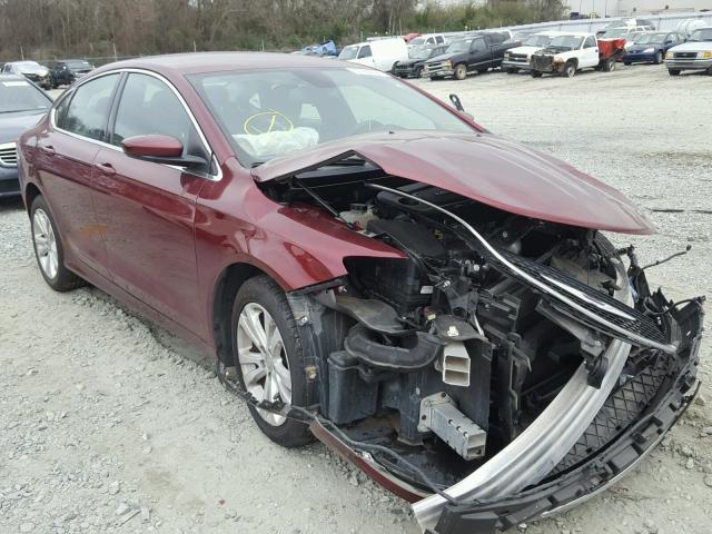 1C3CCCAB8FN719227 - 2015 CHRYSLER 200 LIMITE BURGUNDY photo 1