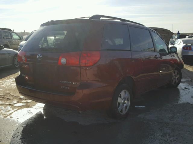 5TDZK23C39S233304 - 2009 TOYOTA SIENNA CE BURGUNDY photo 4