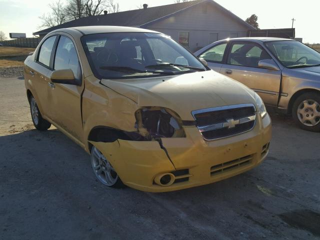 KL1TG56E79B607949 - 2009 CHEVROLET AVEO LT YELLOW photo 1