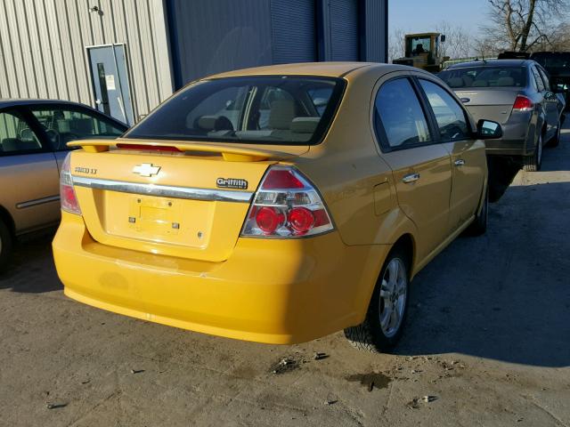 KL1TG56E79B607949 - 2009 CHEVROLET AVEO LT YELLOW photo 4