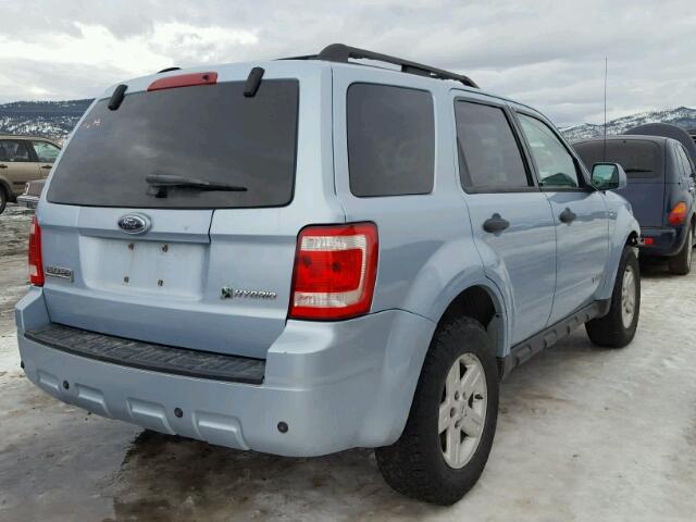 1FMCU59H48KA05737 - 2008 FORD ESCAPE HEV BLUE photo 4