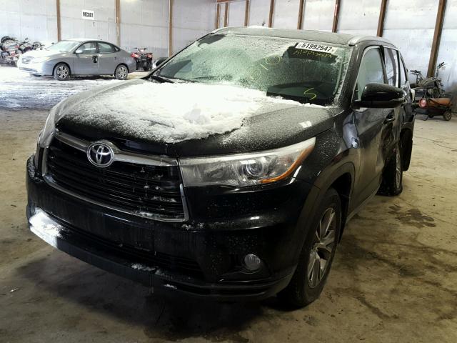 5TDJKRFH6FS083259 - 2015 TOYOTA HIGHLANDER BLACK photo 2