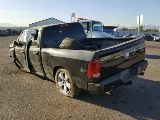 1C6RD6FT1CS170142 - 2012 DODGE RAM 1500 S BLACK photo 3